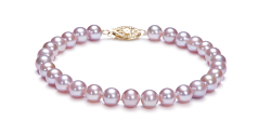 6-6.5mm AA Quality Freshwater Cultured Pearl Set in Lavender