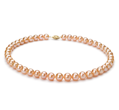 8-9mm AA Quality Freshwater Cultured Pearl Necklace in Pink