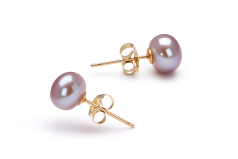 6-6.5mm AAA Quality Freshwater Cultured Pearl Set in Lavender