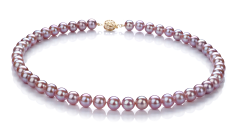 7.5-8mm AAA Quality Freshwater Cultured Pearl Set in Lavender