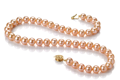 8.5-9.5mm AAA Quality Freshwater Cultured Pearl Necklace in Pink