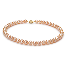 8.5-9mm AAAA Quality Freshwater Cultured Pearl Necklace in Pink