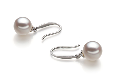 7-8mm AA Quality Japanese Akoya Cultured Pearl Earring Pair in Yoko White