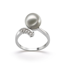 8-9mm AA Quality Japanese Akoya Cultured Pearl Ring in Grace White