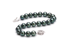 7.5-8mm AAA Quality Japanese Akoya Cultured Pearl Bracelet in Black