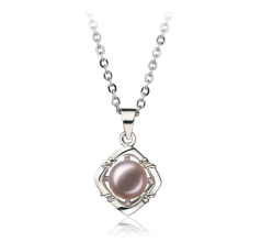 6-7mm AA Quality Freshwater Cultured Pearl Pendant in Vera Lavender