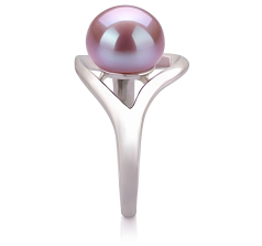 9-10mm AA Quality Freshwater Cultured Pearl Ring in Sadie Lavender