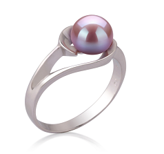 6-7mm AAA Quality Freshwater Cultured Pearl Ring in Clare Lavender