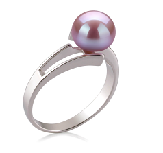 7-8mm AAA Quality Freshwater Cultured Pearl Ring in Jenna Lavender