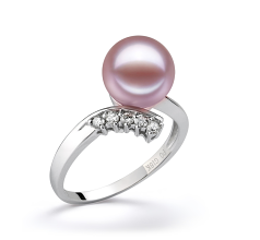 9-10mm AAAA Quality Freshwater Cultured Pearl Ring in Grace Lavender