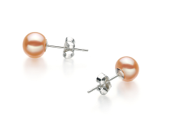 6-7mm A Quality Freshwater Cultured Pearl Set in Kayra Pink