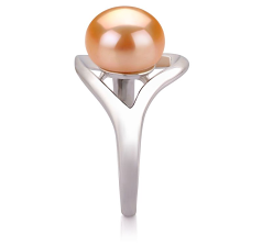 9-10mm AA Quality Freshwater Cultured Pearl Ring in Sadie Pink