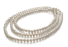 6-7mm A Quality Freshwater Cultured Pearl Necklace in Betty White