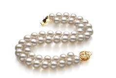 6-7mm AA Quality Freshwater Cultured Pearl Bracelet in Lola White