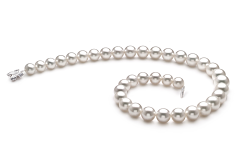 10-14mm AAA+ Quality South Sea Cultured Pearl Necklace in White