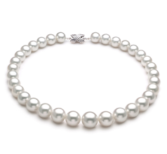 12-16mm AAA Quality South Sea Cultured Pearl Necklace in White