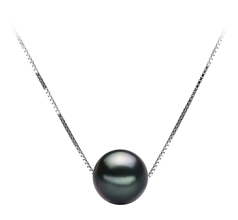 8-9mm AA Quality Tahitian Cultured Pearl Pendant in Kristine Black