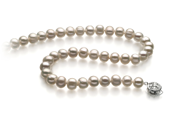 6-7mm A Quality Freshwater Cultured Pearl Necklace in Bliss White