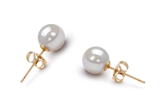 6-7mm AA Quality Japanese Akoya Cultured Pearl Earring Pair in White