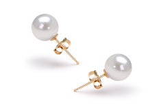 6.5-7mm AAA Quality Japanese Akoya Cultured Pearl Earring Pair in White