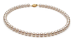 6-7mm AAAA Quality Freshwater Cultured Pearl Set in White