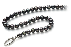 8-9mm A Quality Freshwater Cultured Pearl Necklace in Joyce Black