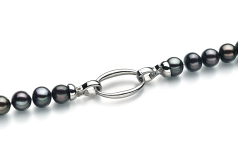 8-9mm A Quality Freshwater Cultured Pearl Necklace in Joyce Black