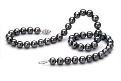 7.5-8.5mm AA Quality Freshwater Cultured Pearl Necklace in Black