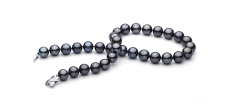 12-13.1mm AAA Quality Tahitian Cultured Pearl Necklace in Black