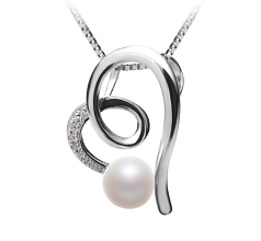 5-6mm AAAA Quality Freshwater Cultured Pearl Pendant in Coco White