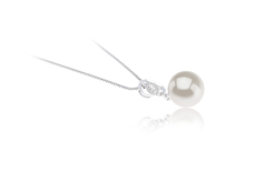 9-10mm AAAA Quality Freshwater Cultured Pearl Pendant in Kimberly White