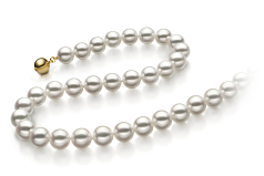 8-8.5mm Hanadama - AAAA Quality Japanese Akoya Cultured Pearl Necklace in Hanadama 18-inch White