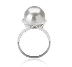 12-13mm AA+ Quality Freshwater - Edison Cultured Pearl Ring in Yanaka White