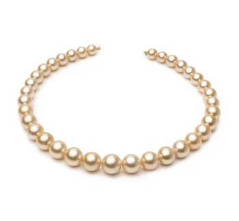 9.3-13.3mm AA Quality South Sea Cultured Pearl Necklace in 18-inch Gold 9.3-13.3mm AA Quality South Sea Cultured Pearl Necklace in 18-inch Gold