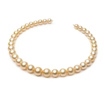 9.3-13.2mm AA+ Quality South Sea Cultured Pearl Necklace in 18-inch Gold 9.3-13.2mm AA+ Quality South Sea Cultured Pearl Necklace in 18-inch Gold