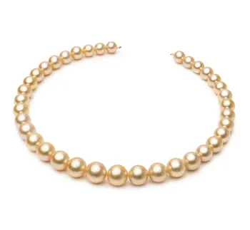 9.7-13.9mm AA Quality South Sea Cultured Pearl Necklace in 18-inch Gold 9.7-13.9mm AA Quality South Sea Cultured Pearl Necklace in 18-inch Gold