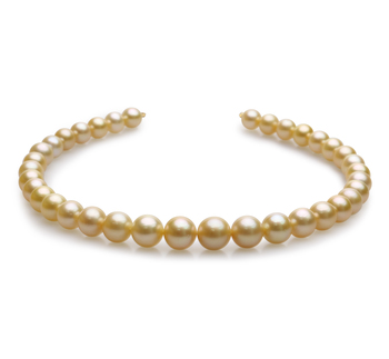 10-13.5mm AAA Quality South Sea Cultured Pearl Necklace in 18-inch Gold