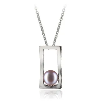 7-8mm AA Quality Freshwater Cultured Pearl Pendant in Athena Lavender 7-8mm AA Quality Freshwater Cultured Pearl Pendant in Athena Lavender