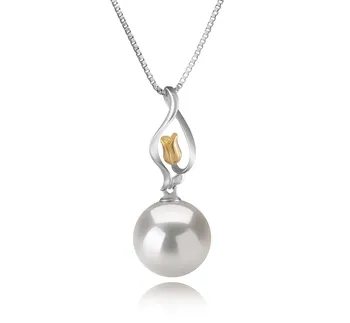 11-12mm AAAA Quality Freshwater - Edison Cultured Pearl Pendant in Caresse White 11-12mm AAAA Quality Freshwater - Edison Cultured Pearl Pendant in Caresse White
