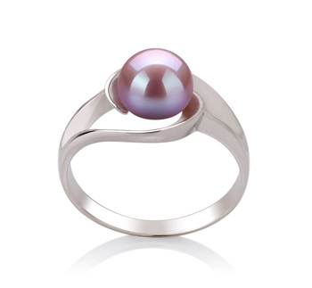 6-7mm AAA Quality Freshwater Cultured Pearl Ring in Clare Lavender