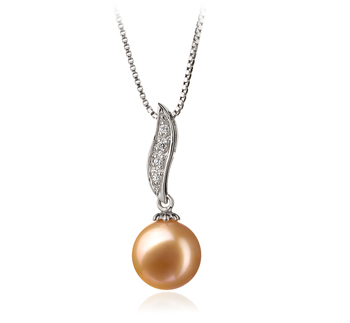9-10mm AAA Quality Freshwater Cultured Pearl Pendant in Clementina Pink
