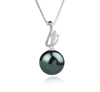 12-13mm AAA Quality Tahitian Cultured Pearl Pendant in Dixie Black 12-13mm AAA Quality Tahitian Cultured Pearl Pendant in Dixie Black