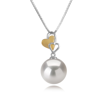 11-12mm AAAA Quality Freshwater - Edison Cultured Pearl Pendant in Felicia White