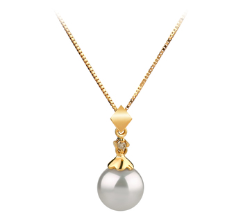 7-8mm AAA Quality Japanese Akoya Cultured Pearl Pendant in Georgia White