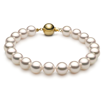 7.5-8mm Hanadama - AAAA Quality Japanese Akoya Cultured Pearl Bracelet in Hanadama 7.5-inch White