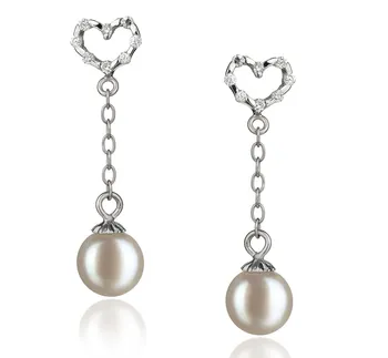 6-7mm AAAA Quality Freshwater Cultured Pearl Earring Pair in Hedda White 6-7mm AAAA Quality Freshwater Cultured Pearl Earring Pair in Hedda White