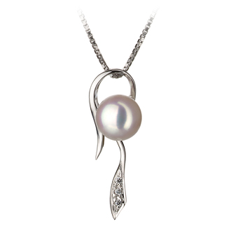 7-8mm AA Quality Japanese Akoya Cultured Pearl Pendant in Jennifer White