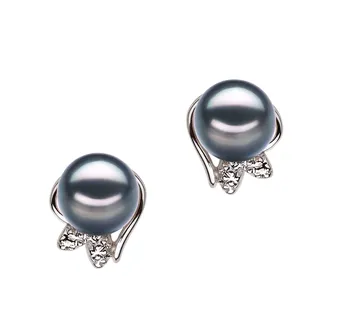 6-7mm AA Quality Japanese Akoya Cultured Pearl Earring Pair in Jodie Black 6-7mm AA Quality Japanese Akoya Cultured Pearl Earring Pair in Jodie Black