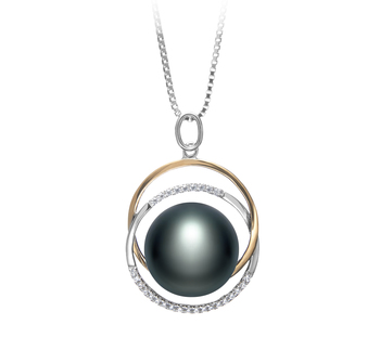 12-13mm AA Quality Freshwater Cultured Pearl Pendant in Judith Black