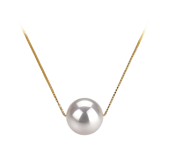 8-9mm AAA Quality Japanese Akoya Cultured Pearl Pendant in Kristine White